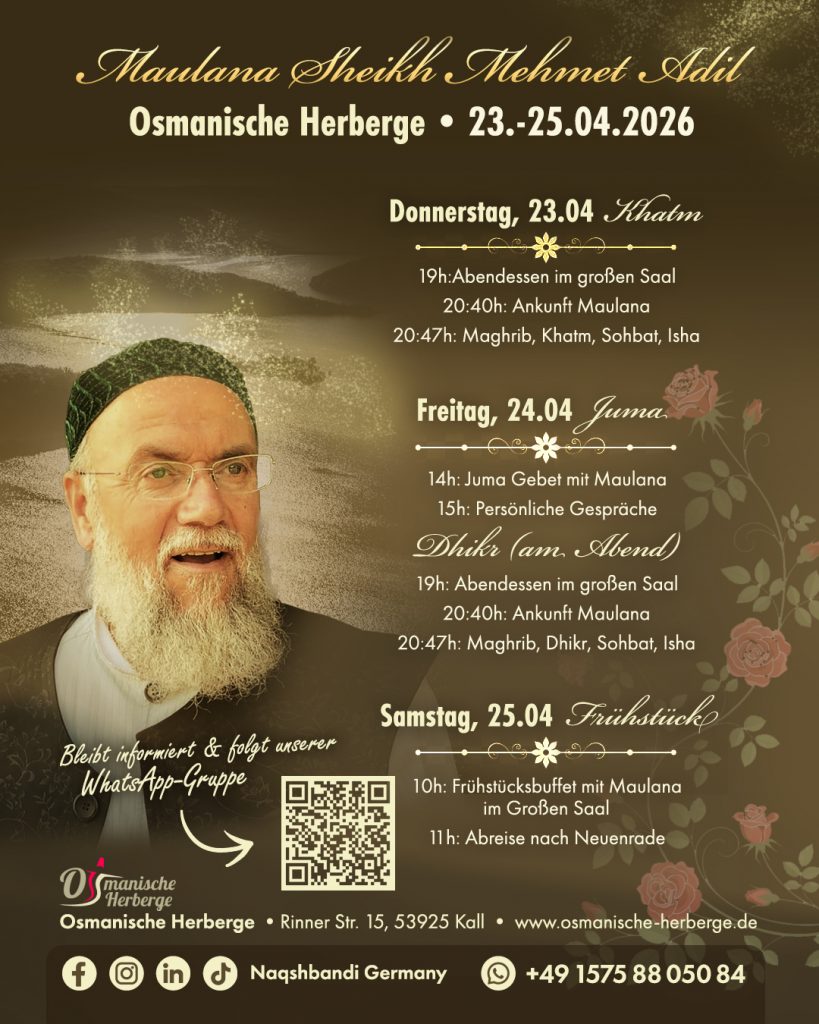 Flyer Visit Maulana Sheikh Mehmet Osmanische Herberge