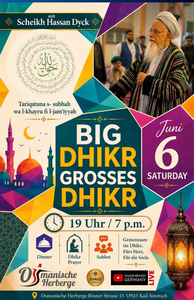 Big Dhikr 6.Juni 19 Uhr / 7 PM