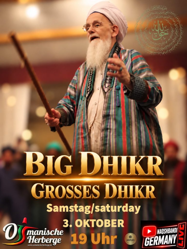 Flyer Big Dhikr – Sa 03.10. ab 19 Uhr, Osmanische Herberge Kall