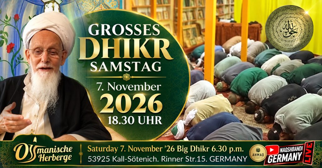 Flyer Big Dhikr – Sa 07.11. ab 18:30, Osmanische Herberge Kall