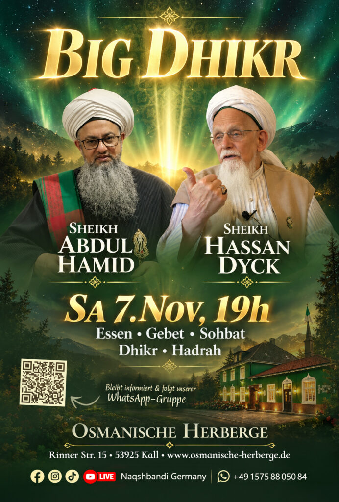 Flyer Big Dhikr – Sa 07.11. um 19Uhr, Osmanische Herberge Kall
